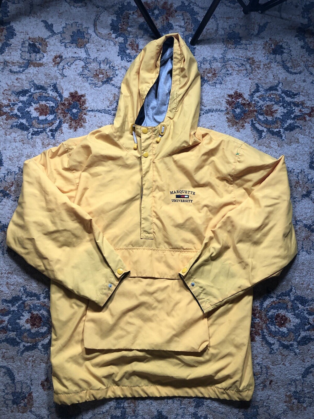 Oarsman 913 Coat Men’s Large Rugged Durable Rain Jacket Yellow Marquette